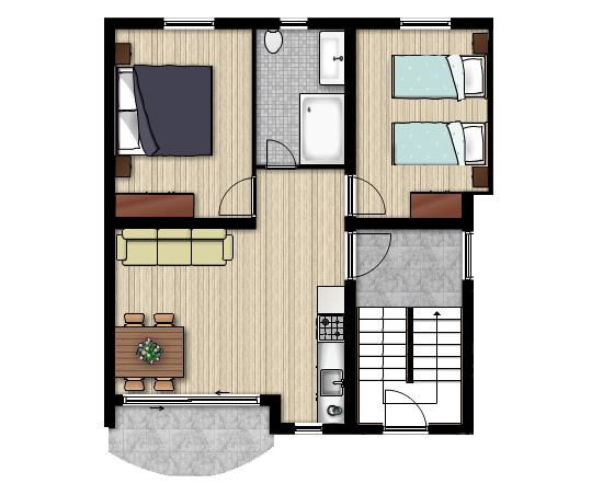 Apartment 2 und 4